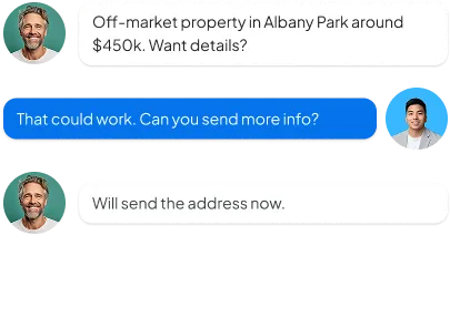 Chat messages with buyer